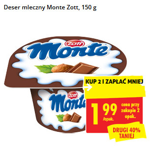 молочный десерт Monte Zott