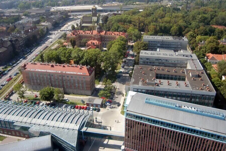 Краківський Економічний Університет з висоти пташиного польоту