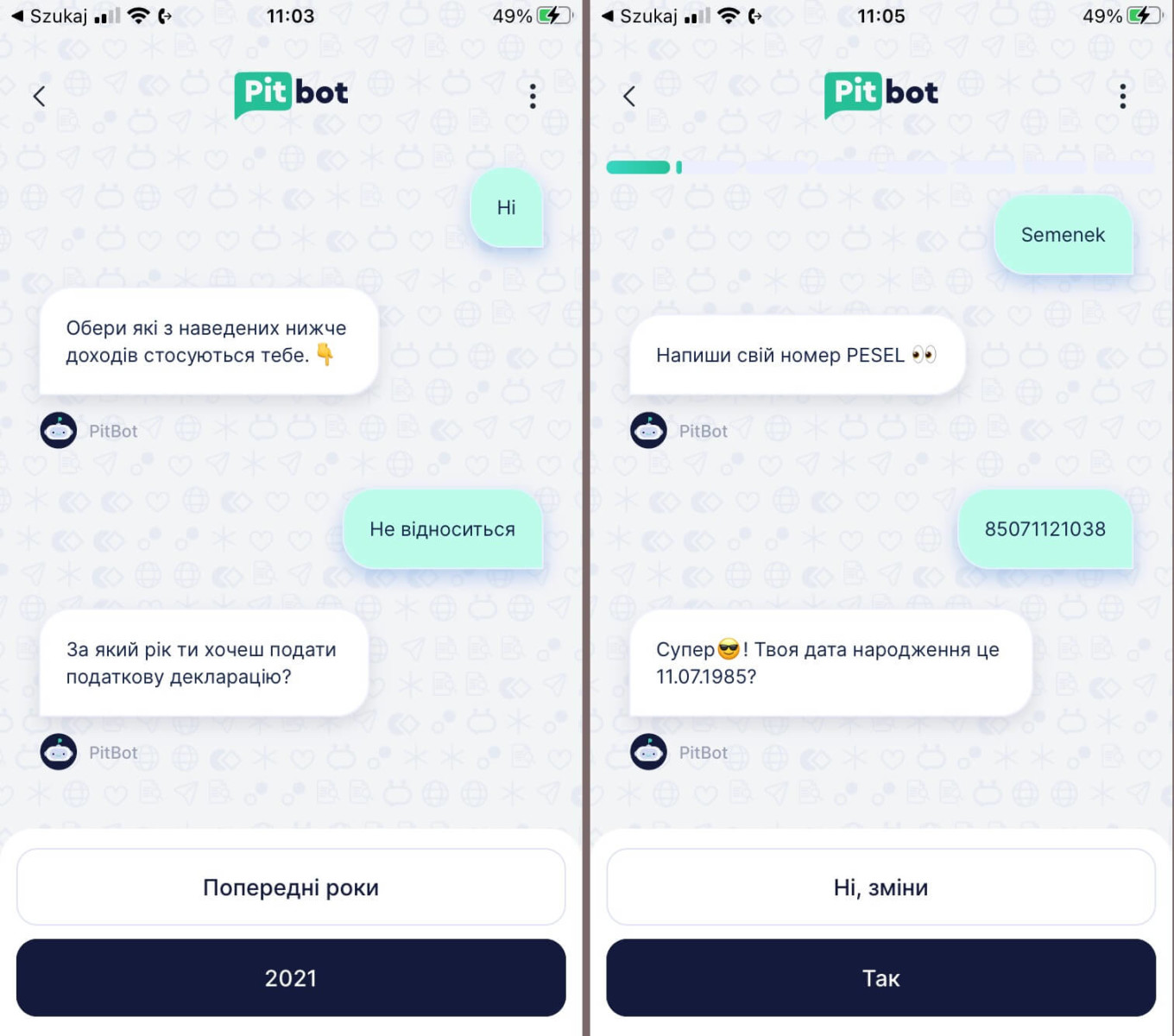 мобільний додаток PitBot