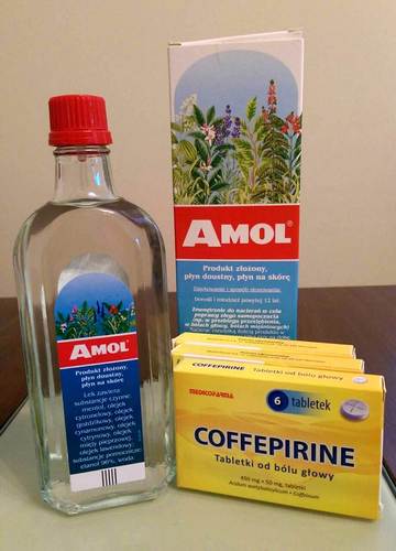 Рослинний засіб Amol та таблетки Coffepirine
