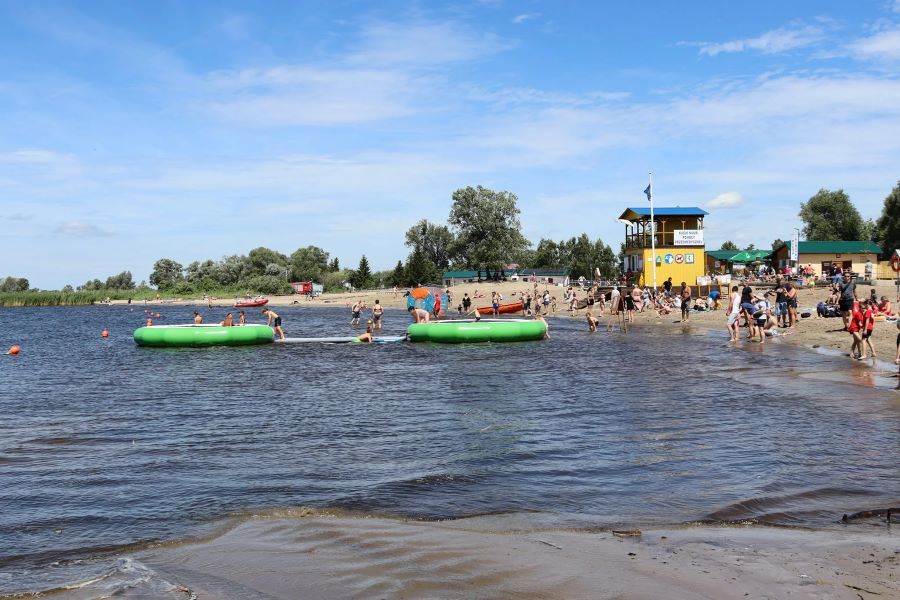 Пляж в селе Любчина